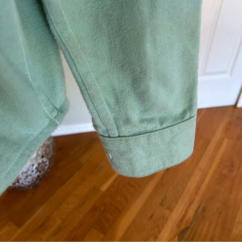 Pomp Proper Fit Green Twill Flannel in Women’s Small - Picture 4 of 9